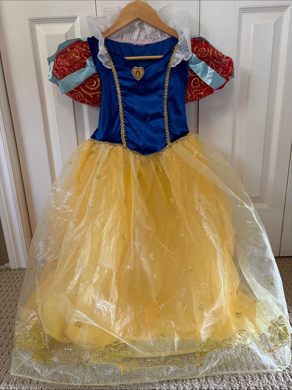 Girls Royal Blue and Yellow Princess Costume Dress